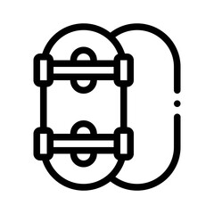 skateboard line icon