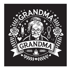 Grandma svg vector design