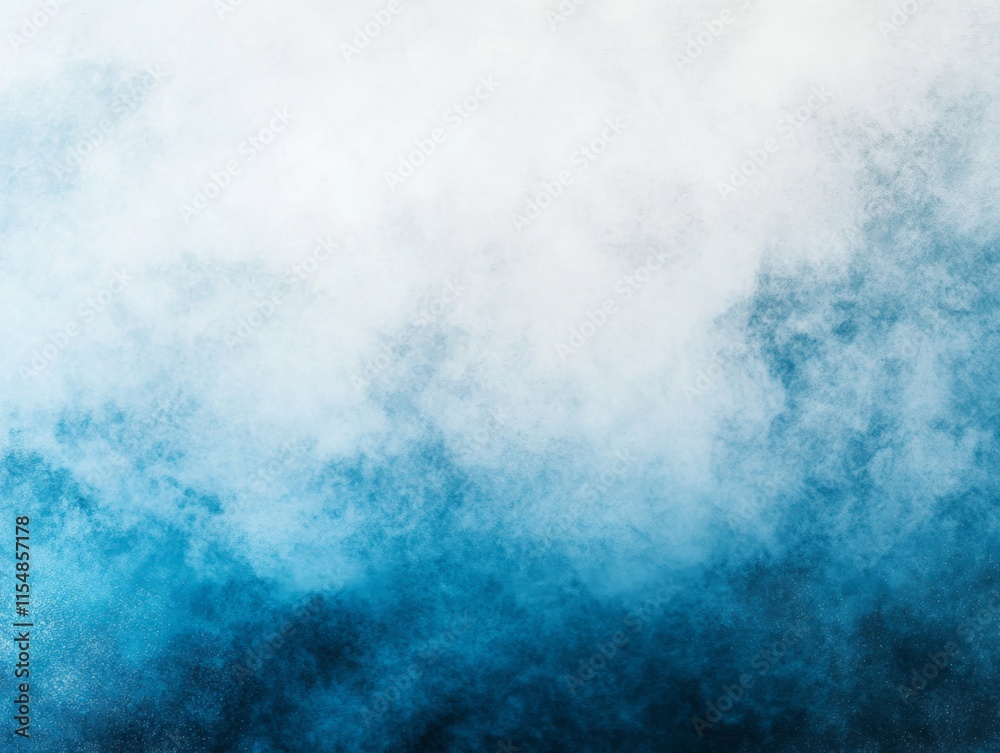 Poster Vibrant blue color transitions into shimmering silver glitter, creating a textured abstract background suitable for various design projects and advertising needs