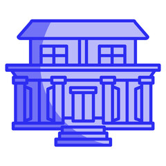 American House icon element for design