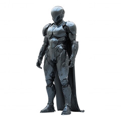 [Armor character figurine sculpture] Medieval Warrior in Suit of Armor Standing Heroically