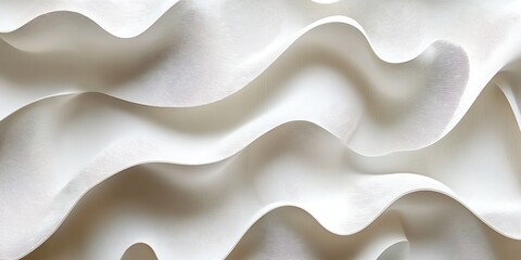 Fototapeta premium Abstract white wavy texture background.