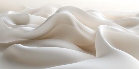 Obraz premium Abstract flowing white fabric texture background.