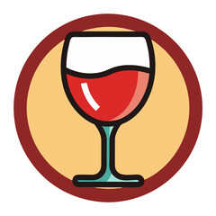 wine glass icon design