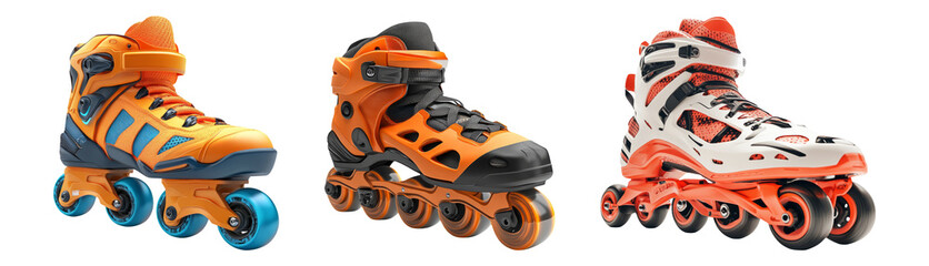 Colorful roller skates with automatic speed control and brakes