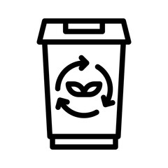 recycle bin line icon