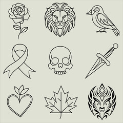  tattoo sticker vector