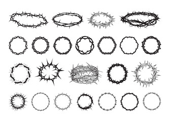 Crown Thorns vector, Crown Thorns clipart, Crown Thorns silhouette.