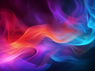 Obraz premium Vibrant and Colorful Swirl Smoke Abstract Background 
