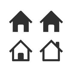 Simple Residential Icons for Real Estate and Construction Themes