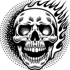 Black and White Grim Reaper Graphic for Halloween and Fantasy Themes