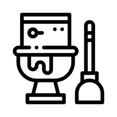 toilet cleaner line icon