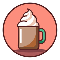 hot chocolate icon design