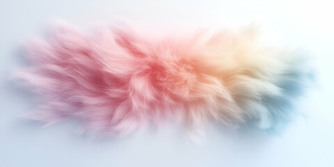 Pastel Fur Texture, Soft, Colorful Fibers Flowing Gracefully Across a Light Background, Evoking a Sense of Calm and Tranquility.