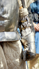 Close up of a knight's armor in Portugal