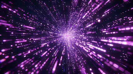 laser beam in the dark with pink and violet lights