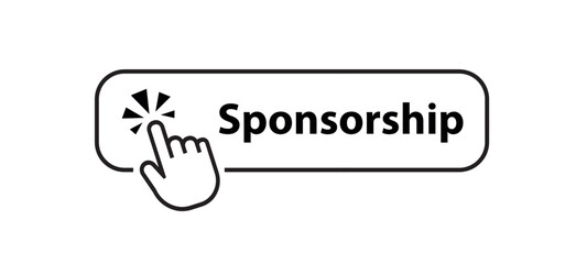 sponsorship sign on white background	