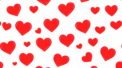 Red Hearts Pattern, A Romantic Seamless Design for Love