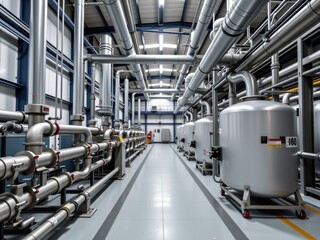 Industrial Facility Modern Pipes Tanks and Equipment