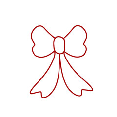 Hand drawn colored ribbon illustration 