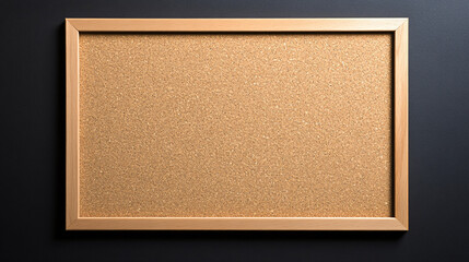 Fototapeta premium Blank corkboard display neutral background visual content minimalistic environment close-up view creative inspiration