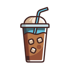 iced coffee icon design