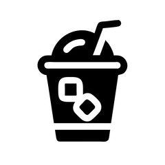 iced coffee icon design