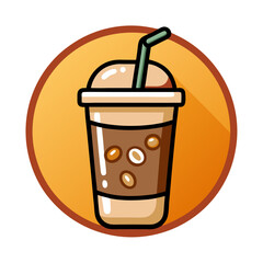 iced coffee icon design