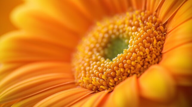 close up of orange flower - Powered by Adobe