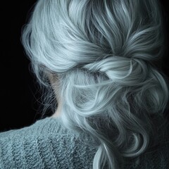 Naklejka premium Long-haired individual portrait