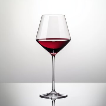 Elegant red wine in a glass. Featuring deep ruby color and swirling legs