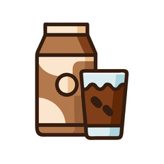 chocolate milk icon design