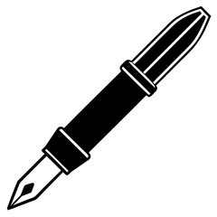 Fountain Pen Line Art Vector Design
