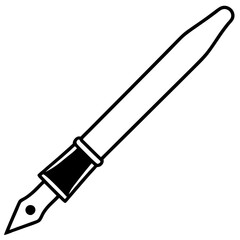 Fountain Pen Line Art Vector Design
