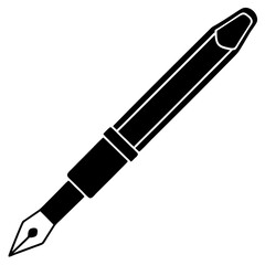 Fountain Pen Line Art Vector Design