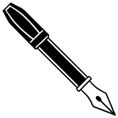 Fountain Pen Line Art Vector Design