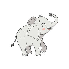 cute elephant vector art and illustration