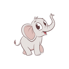 cute elephant vector art and illustration