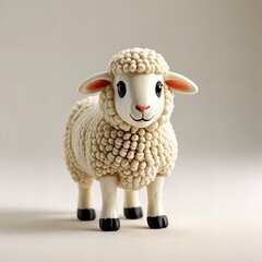 Photo Depicting Cute sheep toy, high quality