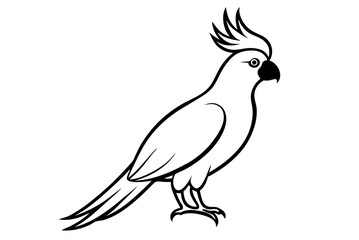 Cockatoo bird silhouette vector