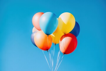 Colorful Floating Balloons Creating a Vibrant Atmosphere for Celebrations