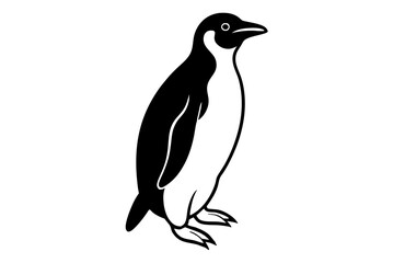 Penguin bird silhouette vector