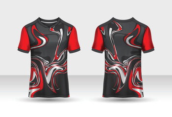 T-shirt sport vector design template,  Men football club uniform mockup, front and back view For all team logos, squad names, match events, and tournament branding.  
