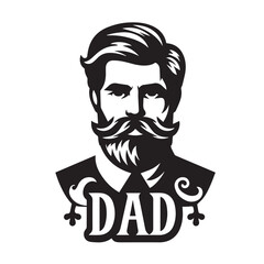 Dad Svg silhouette vector design
