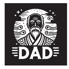 Dad Svg silhouette vector design