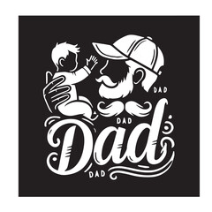 Dad Svg silhouette vector design