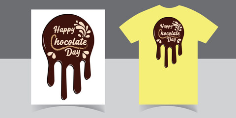 World Chocolate Day t-shirt design template.