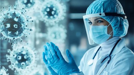 Infectious Disease Specialist diagnosing managing complex infections with advanced medical techniques and treatments