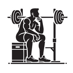 
Strong Smiling Man Doing Bench Press Exercise Cartoon Vector Illustration
