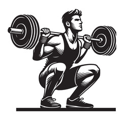 
Strong Smiling Man Doing Bench Press Exercise Cartoon Vector Illustration
